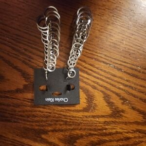 Charles Klein Silver Hoop Earrings